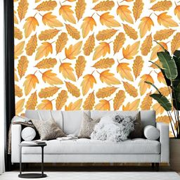 Wallpics Yellow & White Floral Printed Self Adhesive Wall Sticker-image-53