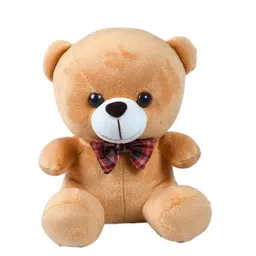 DukieKooky Kids Brown & Pink Teddy Bear With Bow Tie Soft Toy-30