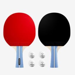 Set of 2 Bats TTR 100 Versatile ITTF School + Balls-13
