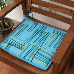 jamio firati Sky Blue Cotton Geometric 16x16 inches Chair Pads (2Pcs)-picture-11