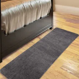 saral home Plain Solid Polyester 6 X 2 Feet Machine Made Bedside Runner-picture-13