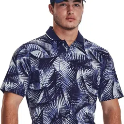 UNDER ARMOUR Iso-Chill Palm Graphic Printed Polo Collar T-Shirt-image-93
