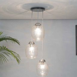 kapoor lampshades Zara 3 Light Water Drop Transparent Glass Pendant Light-picture-35
