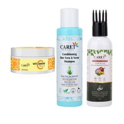 CARET ORGANIC Vitamin C Cream&Red Onion Seed Hair Oil &Aloevera Neem Shampoo-13