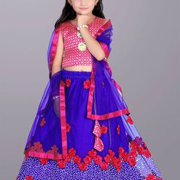 BAESD Girls Embroidered Sequinned Ready to Wear Lehenga & Blouse With Dupatta-picture-41