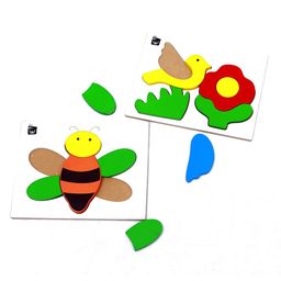 wonderLearn Kids Green & Yellow Bird & Bee Puzzle Skill Development Toys image 4