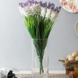 White Artificial Lilac Flower Bunch with 24 flower heads, Set of 2 by Fourwalls-picture-13