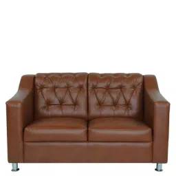 amberville from pepperfry Riosche Leatherette 2 Seater Sofa in Tan Colour-picture-12