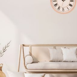 SEIKO Rose Gold & White Traditional Analogue Wall Clock-image-86