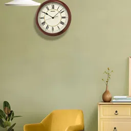 SEIKO Brown & White Traditional Analogue Wall Clock-image-50