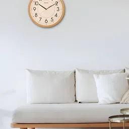 SEIKO Yellow & Cream Traditional Analogue Wall Clock-picture-40