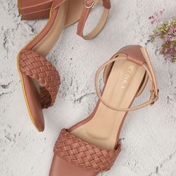 ICONICS Brown Block Heels-57
