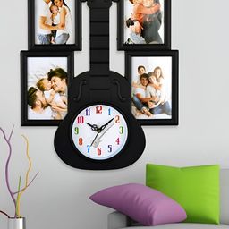 Attractionz Black & White Textured Contemporary Round Shaped Wall Clock-image-66