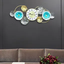 Aapno Rajasthan Blue & Black Analogue Wall Clock-image-39