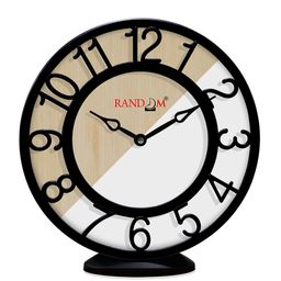 RANDOM White & Black Round Printed Contemporary Analogue Wall Clock-76