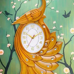Attractionz Beige & White Textured Contemporary Oval Shaped Wall Clock-image-99