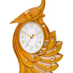 Attractionz Beige & White Textured Round Shaped Contemporary Wall Clock-image-76