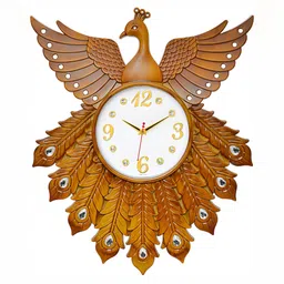 Attractionz Beige Textured Analogue Contemporary Wall Clock-image-54