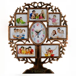 Attractionz Beige Oval Textured Analogue Contemporary Wall Clock-picture-46