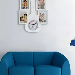 Attractionz White Round Analogue Wall Clock-picture-11