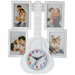 Attractionz White Abstract Shaped Analogue Contemporary Wall Clock-18