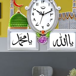 Attractionz Silver-Toned Oval Textured Contemporary Wall Clock-picture-14