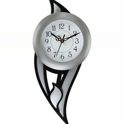 Attractionz Silver-Toned Round Contemporary Wall Clock-image-59