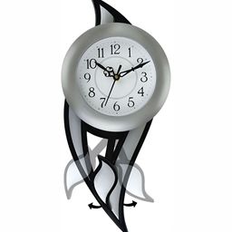 Attractionz Silver-Toned & White Textured Contemporary Wall Clock-image-26