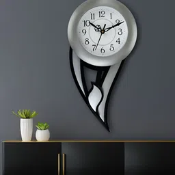 Attractionz Silver-Toned Round Contemporary Wall Clock-picture-54