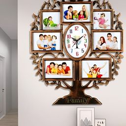 Attractionz Silver-Toned Contemporary Oval Shaped Wall Clock-image-84