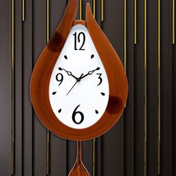 Attractionz Brown & White Contemporary Wall Clock-image-98
