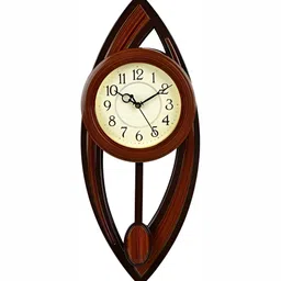 Attractionz Brown & White Round Contemporary Wall Clock-picture-20