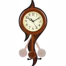 Attractionz Brown & White Textured Contemporary Wall Clock-image-42