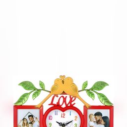 Attractionz Red Bird Shaped Wall Clock-76