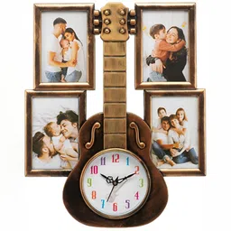 Attractionz Brown & White Round Textured Contemporary Wall Clock-picture-4