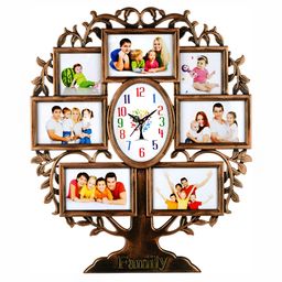 Attractionz Brown & White Textured Contemporary Wall Clock-image-81