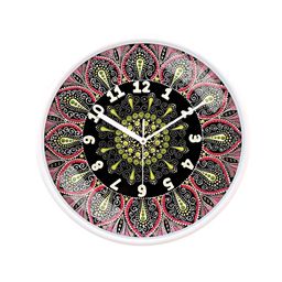 RANDOM Red & Black Printed Contemporary Wall Clock-5