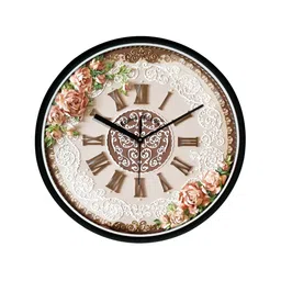 RANDOM Pink & Brown Textured Round Contemporary Wall Clock-67