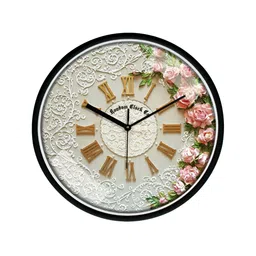 RANDOM Green & Pink Printed Analogue Wall Clock-46