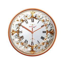 RANDOM White & Gold-Toned Printed Analogue Wall Clock-picture-29
