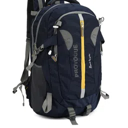 Provogue Unisex Navy Blue Large Colourblocked Backpack with Reflective Strip & Rain Cover-48