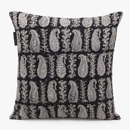 Mezposh Set Of 5 Black & Cream-Coloured Block Printed Cotton Square Cushion Covers image 3
