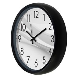 Aura Grey & Black Textured Analogue Wall Clock image 3