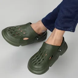 Cantabil Men Self Design Back Strap Clogs-picture-30