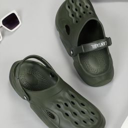 Cantabil Men Self Design Back Strap Clogs image 3