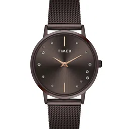 Timex Women Brass Embellished Dial & Stainless Steel Straps Analogue Multi Function Watch TWEL15619-image-60