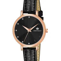 CRESTELLO Women Black Brass Dial & Black Straps Analogue Watch CR-RG103-BLK-picture-14
