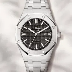 CARLINGTON Men Bracelet Style Straps Analogue Watch Exclusive 8866 Steel Black-image-54