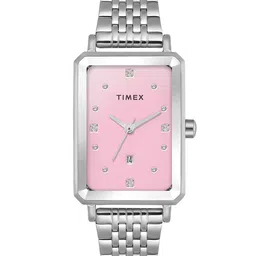Timex Women Brass Embellished Dial & Stainless Steel Straps Analogue Watch TWEL20801-image-36