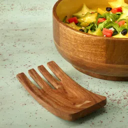 Natural (Set of 2) Sheesham Wood Salad Server Spoon by Ellementry-picture-14